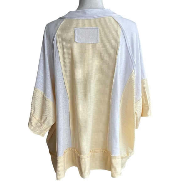Pol Oversized Colorblock Ribbed Top Large - Picture 4 of 12
